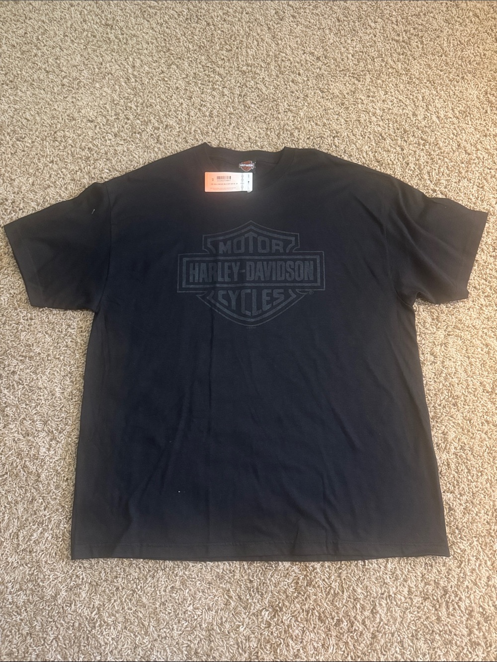 Harley-Davidson Black-on-Black Bar & Shield Short Sleeve Tee